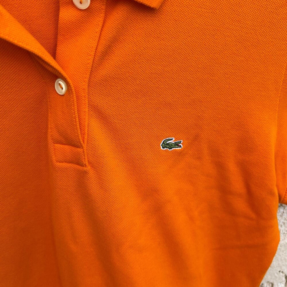 Vintage Lacoste Orange Classic Polo Shirt Size Womens 38 - Picture 4 of 4